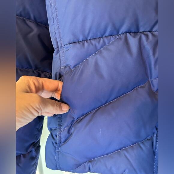 J. Crew down quilted puffed jacket purple. Size L - Picture 4 of 5
